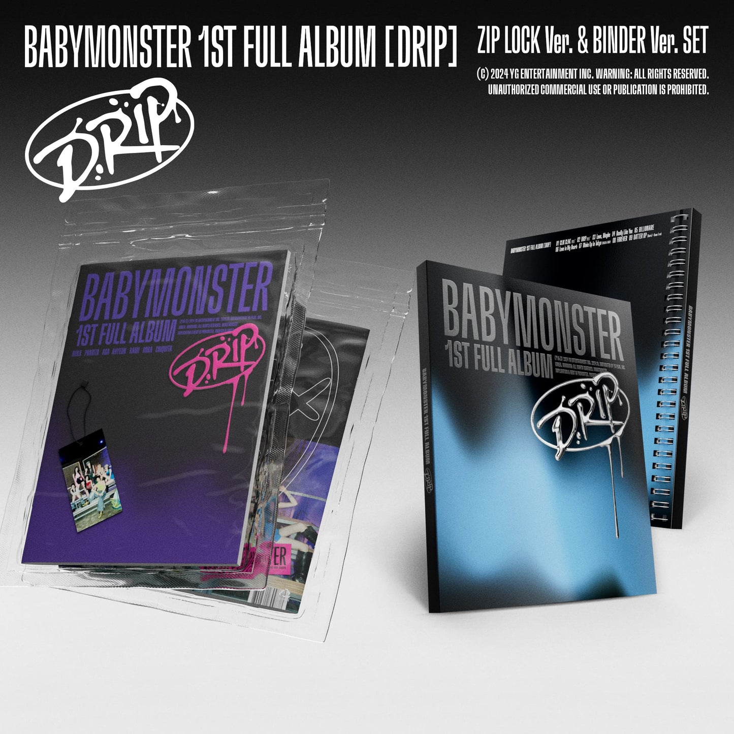 BABYMONSTER - 1er Full Album "DRIP" | ZIP LOCK / BINDER Versions